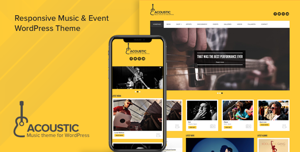 Acoustic – Premium Music WordPress Theme