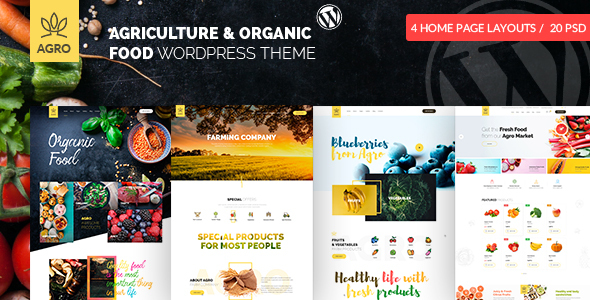 Agro – Organic Farm Agriculture WordPress Theme