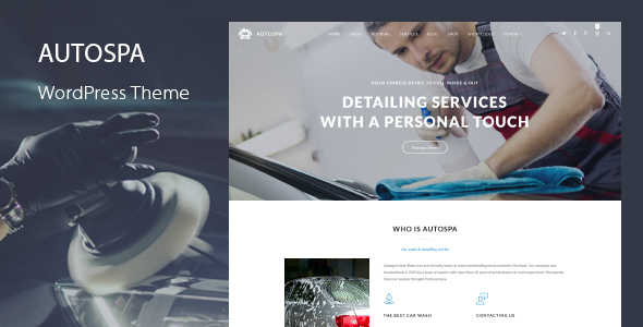 Auto Spa – Car Wash WordPress Theme