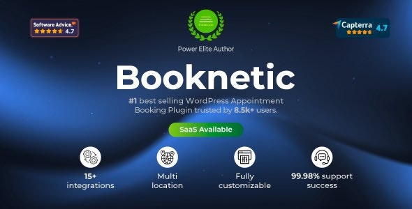 Booknetic – WordPress Booking Plugin for Appointment Scheduling [SaaS]