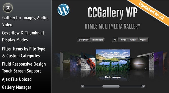CCGallery WP – Multimedia Gallery WordPress Plugin