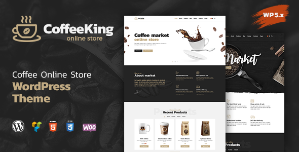 CoffeeKing – Coffee Shop & Drinks Online Store WordPress Theme