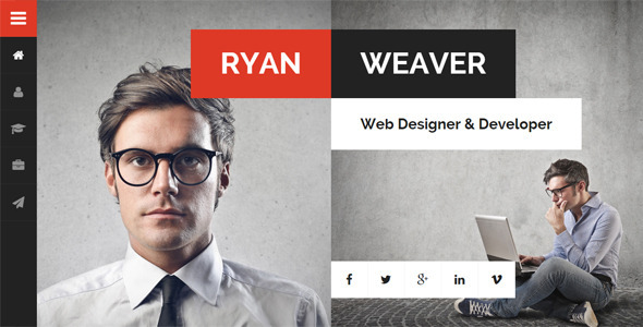 Divergent – Personal Vcard Resume WordPress Theme