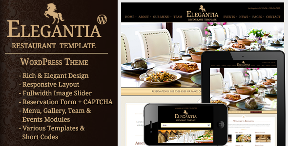 Elegantia – Restaurant and Cafe WordPress Theme