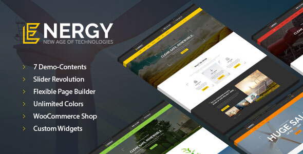 Energy – solar and wind alternative power WordPress Theme