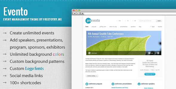 Evento – Event Management WordPress Theme