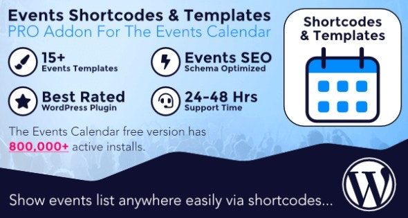 Events Shortcodes & Templates Pro Addon For The Events Calendar
