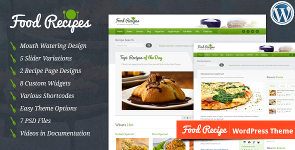 Food Recipes – WordPress Theme