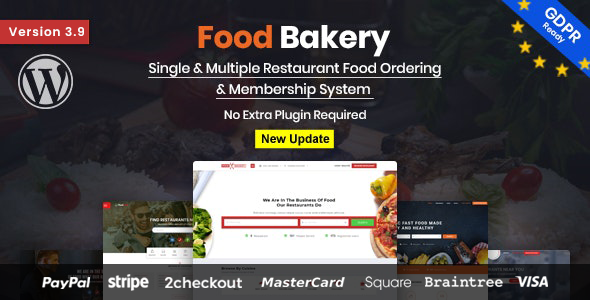 FoodBakery | Delivery Restaurant Directory WordPress Theme