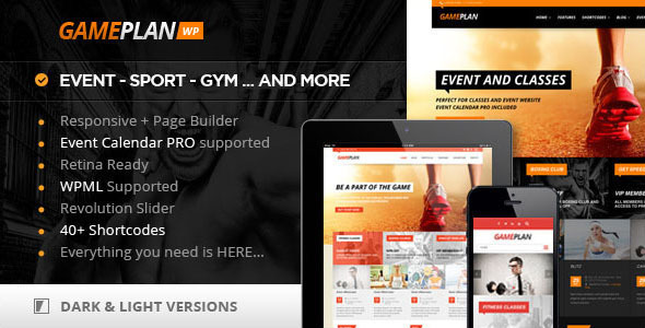 Gameplan – Event and Gym Fitness WordPress Theme
