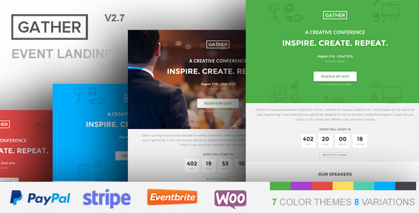 Gather – Event & Conference WP Landing Page Theme