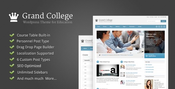 Grand College – WordPress Theme For Education
