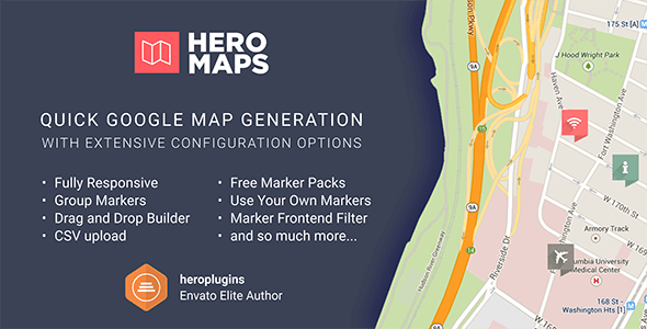 Hero Maps Premium – Customizable Google Maps Plugin
