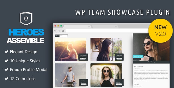 Heroes Assemble – Team Showcase WordPress Plugin