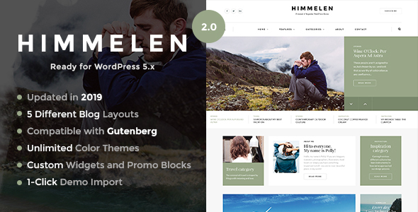 Himmelen – Personal Minimal WordPress Blog Theme
