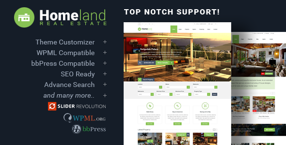 Homeland – Responsive Real Estate Theme for WordPress