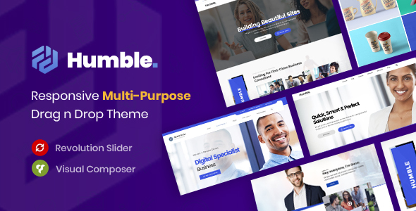 Humble. Responsive Multi-Purpose Drag n Drop Theme