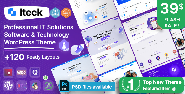 Iteck – Software & Technology Elementor WordPress Theme