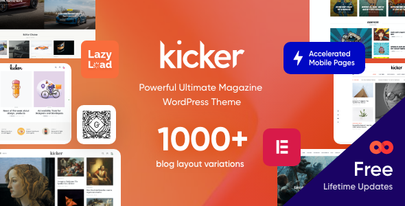 Kicker – Multipurpose Blog Magazine WordPress Theme + Gutenberg