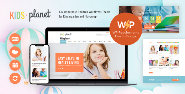 Kids Planet – Children Kindergarten and Playgroup WordPress Theme