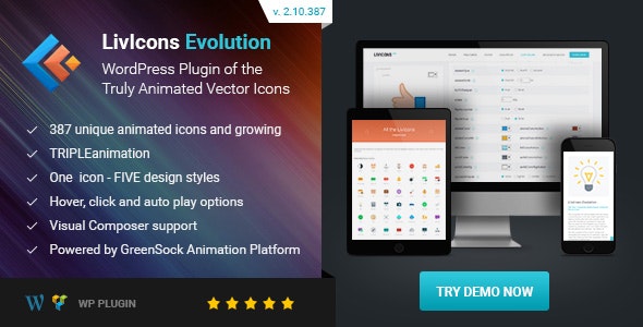 LivIcons Evolution for WordPress – The Next Generation of the Truly Animated Vector Icons