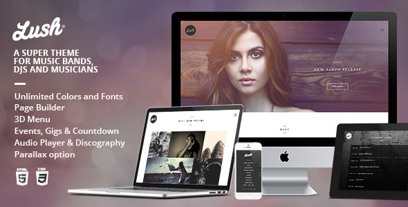 Lush – Music Band & Musician WordPress Theme
