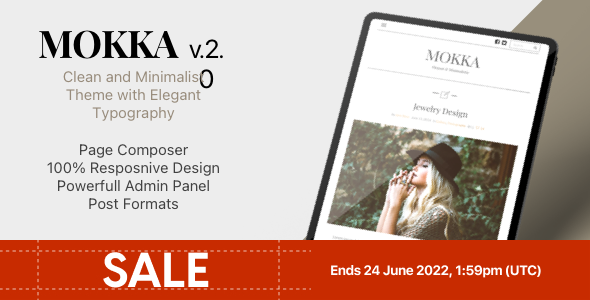 Mokka – Minimal & Elegant WordPress Blog