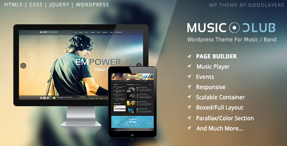 Music Club – Band | Party WordPress