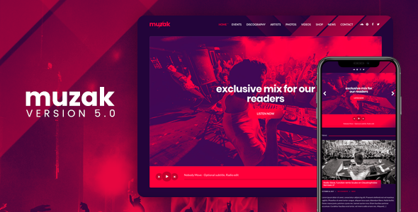 Muzak – Music WordPress theme