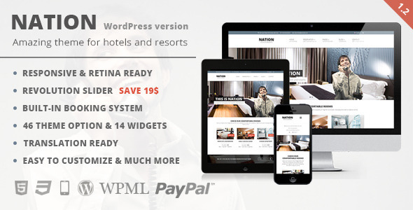 Nation Hotel – Responsive WordPress Theme