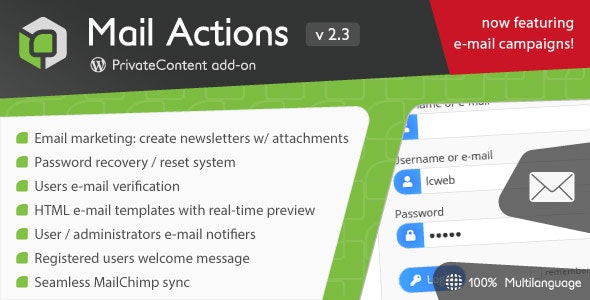 PrivateContent – Mail Actions add-on