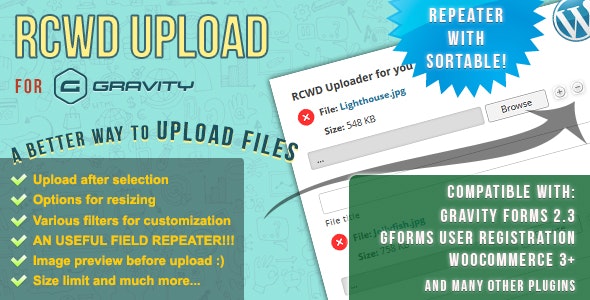 Rcwd Upload for Gravity Forms