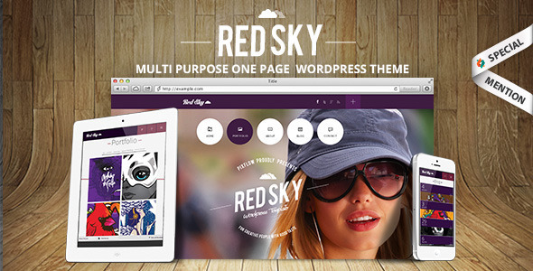 Red Sky – One Page Creative Theme