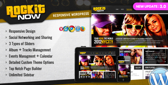 Rockit Now – Music Band WordPress Theme