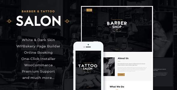 Salon | Barbershop & Tattoo Studio WordPress Theme