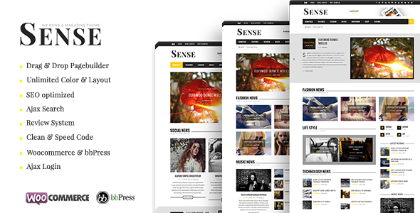 Sense – Responsive Blog Magazine and News Theme