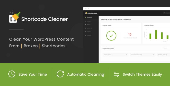 Shortcode Cleaner – Clean WordPress Content from Broken Shortcodes
