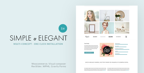 Simple & Elegant – Multi-Purpose WordPress Theme