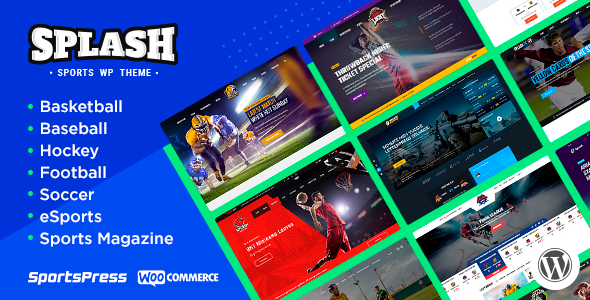 Splash – Sport Club WordPress Theme for Basketball, Football, Hockey