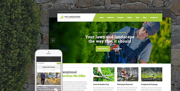 The Landscaper – Lawn & Landscaping WP Theme