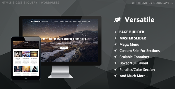 Versatile – Responsive Multi-Purpose WP Theme