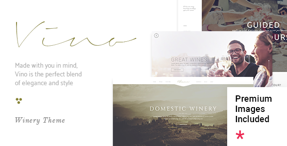 Vino – A Refined Winery, Wine Bar and Vineyard Theme