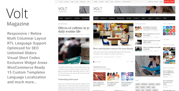 Volt – Newspaper Magazine theme WordPress