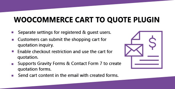 WooCommerce Cart To Quote Plugin