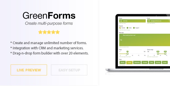 WordPress Form Builder – Green Forms