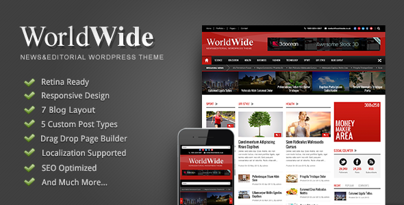 World Wide – Responsive Magazine WP Theme